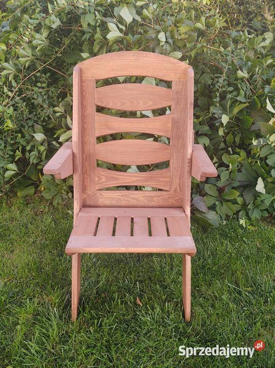 Krzesło ogrodowe drewniane składane tarasowe X