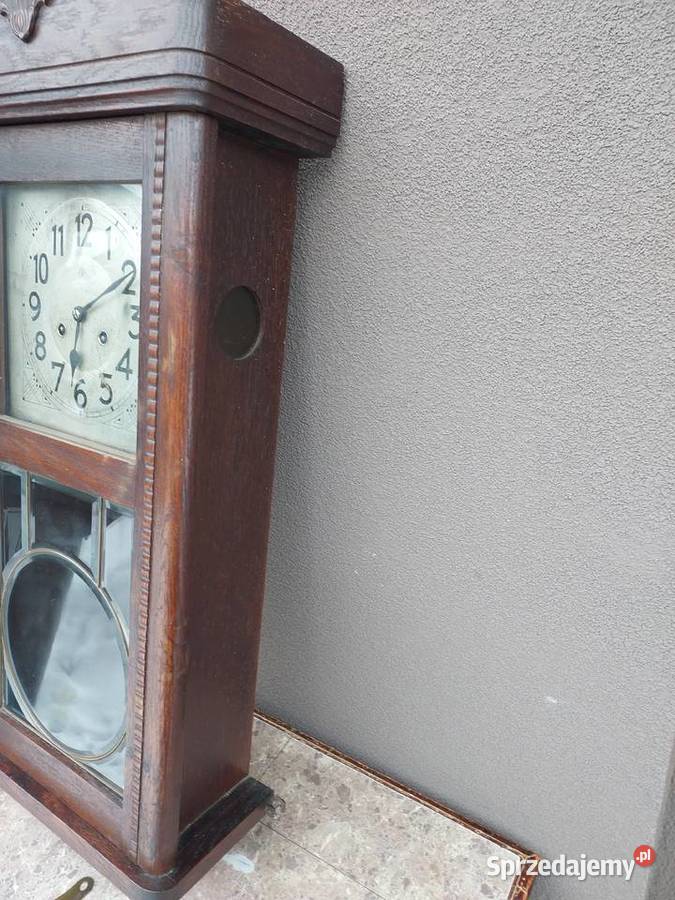 Stary zegar ścienny Junghans przedwojenny pomorskie Tczew