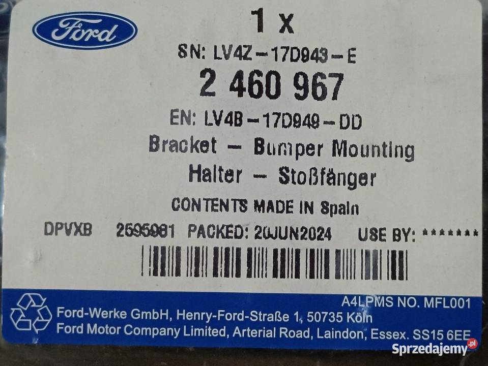FORD KUGA MK3 20 ŚLIZG MOCOWANIE ZDERZAKA LEWY Pleszew