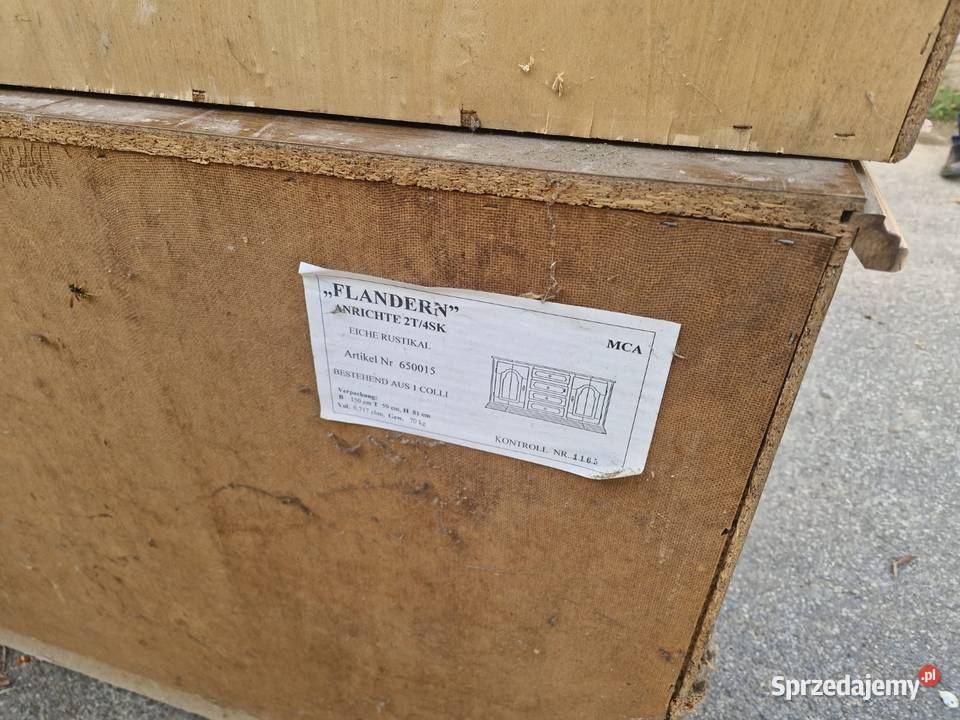Kredens dębowy rustykalny Kredensy i witryny Ostrowiec Świętokrzyski sprzedam