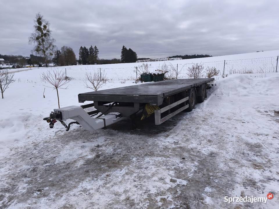 Przyczepa platforma laweta tandem do maszyn