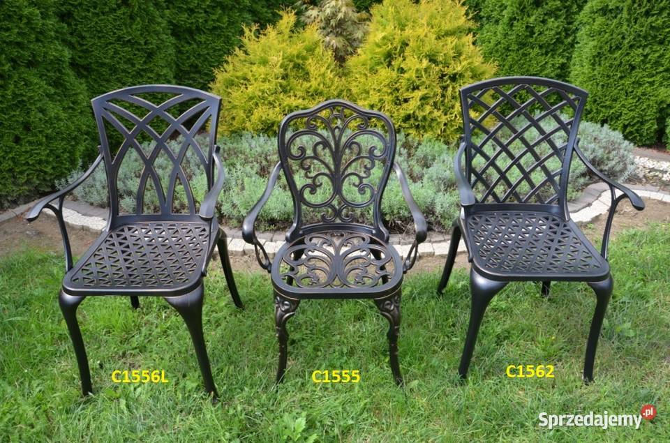 Meble ogrodowe aluminiowe 6 osobowy komplet 70cm sprzedam