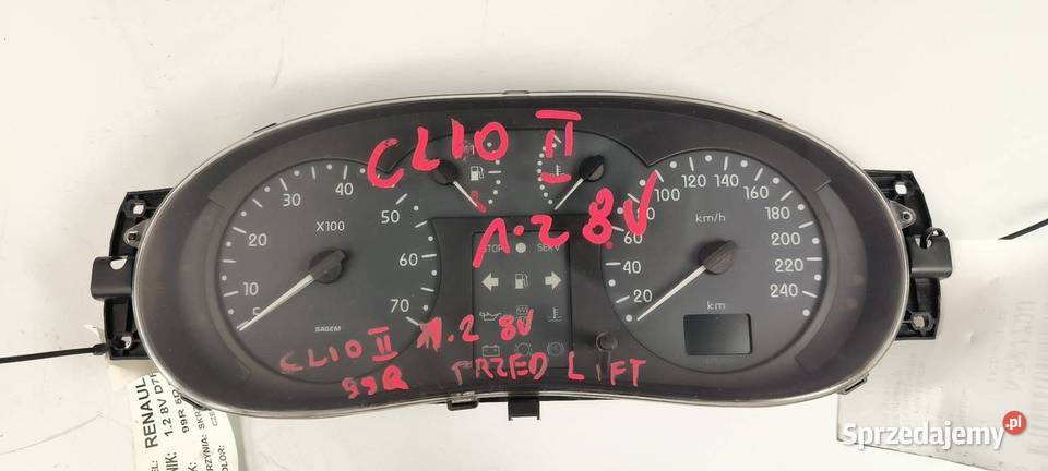 LICZNIK ZEGAR RENAULT CLIO II 7700428508 osobowe Lipno sprzedam