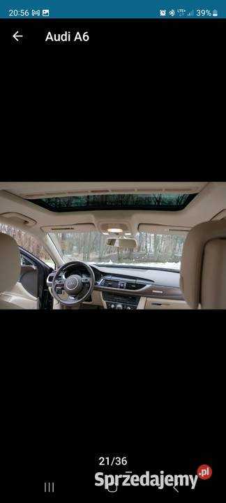 AUDI A6 C7 20 BEZNYZNA 252 113 PRZEBIEGU 2015 tempomat A6 Jastrzębie-Zdrój