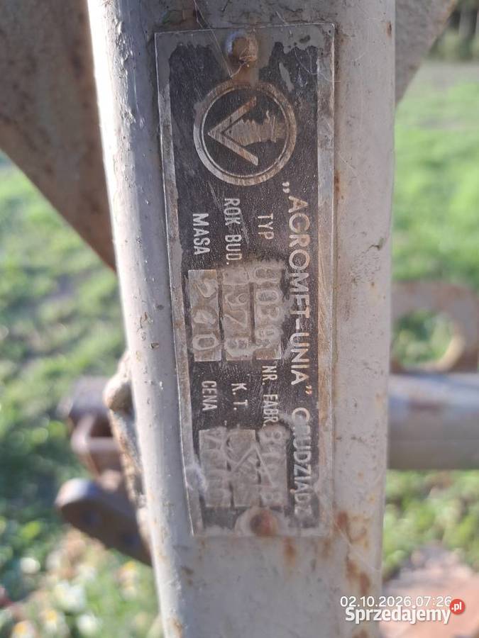 Pług Unia Grudziądz nieuszkodzony Majdan-Grabina sprzedam