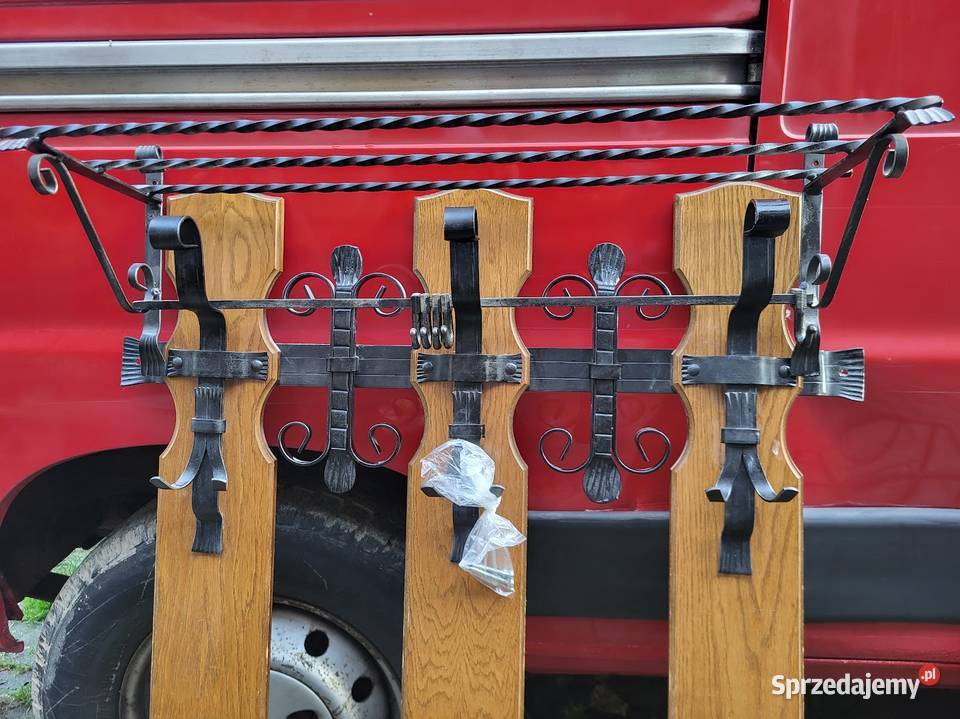 ładna stara garderoba dębowa z wieszakami antyk Meble kujawsko-pomorskie Sypniewo