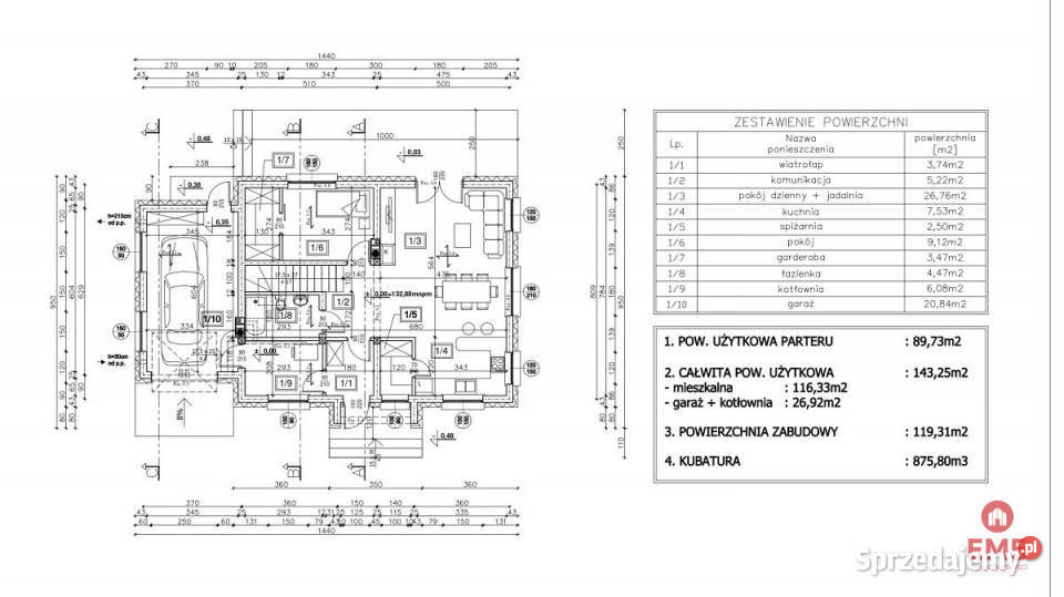 Dom wolnostojący 144m2 Sochonie cegła sprzedam
