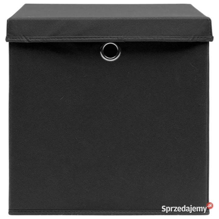 vidaXL Pudła z pokrywami 10 czarne 32x32x32 Warszawa sprzedam