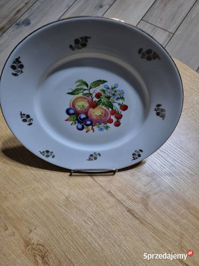 Talerz Patera Do Ciasta Owoce Porcelana Limoges Wola Podłężna