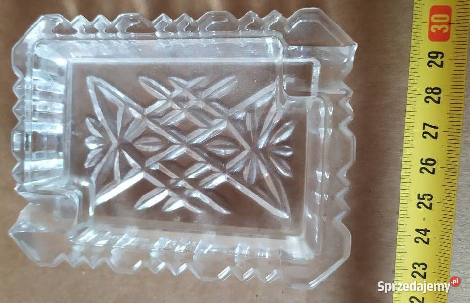 402 POPIELNICZNKA szklana stara PRL 1 PIĘKNA Łódź