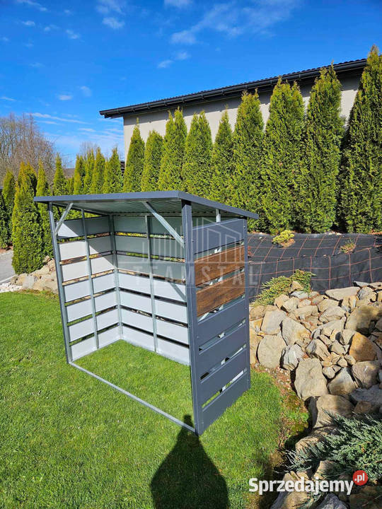 Wiata śmietnikowa otwarta drewutnia spad tył Altany i wiaty Poznań