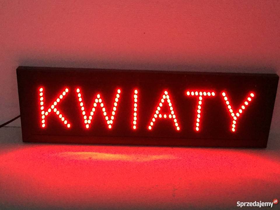 KWIACIARNIA diodowa reklama 120x25 NOWA mazowieckie Pomiechówek