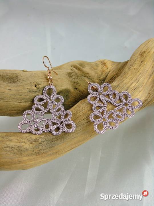 Kolczyki koronkowe Wiśniowa