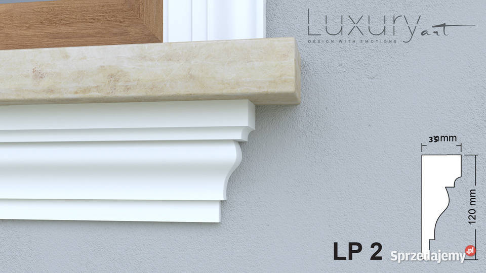 gzyms parapetowy LP2 12 x 45 sztukateria mazowieckie Warszawa