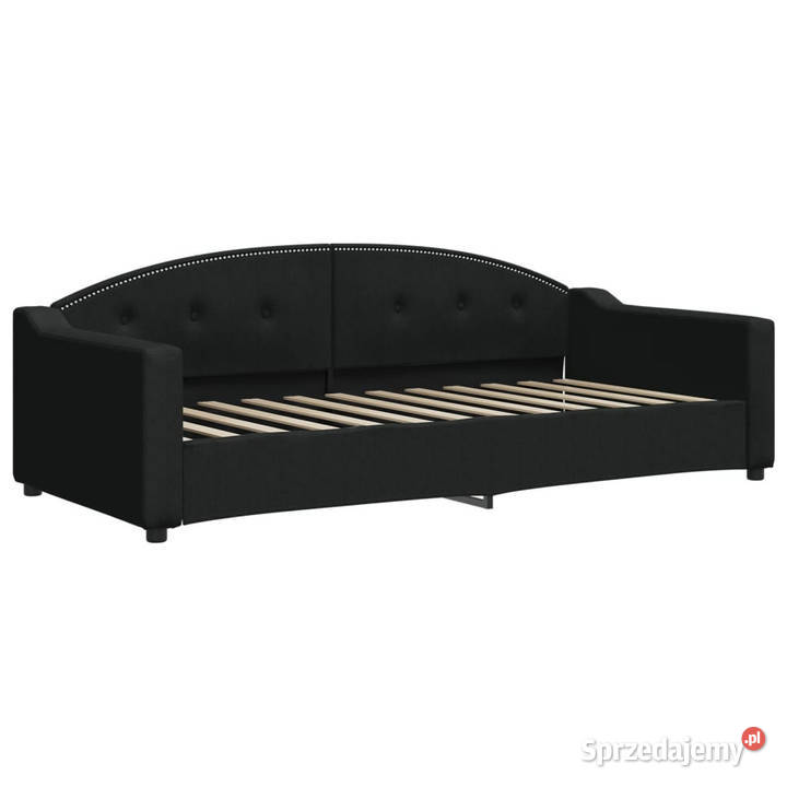 Sofa rozsuwana czarna tkanina 90x200 WM3197532 Warszawa sprzedam