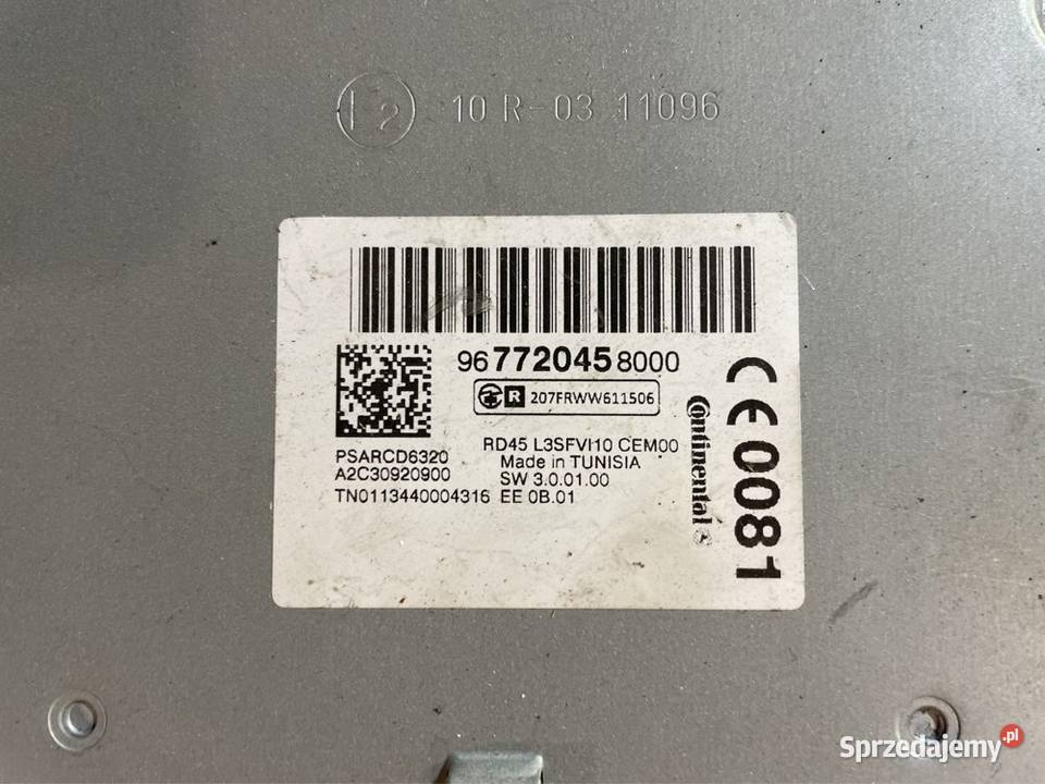 9677204580 radio fabryczne peugeot 308 12 vti T9 Szczecin sprzedam