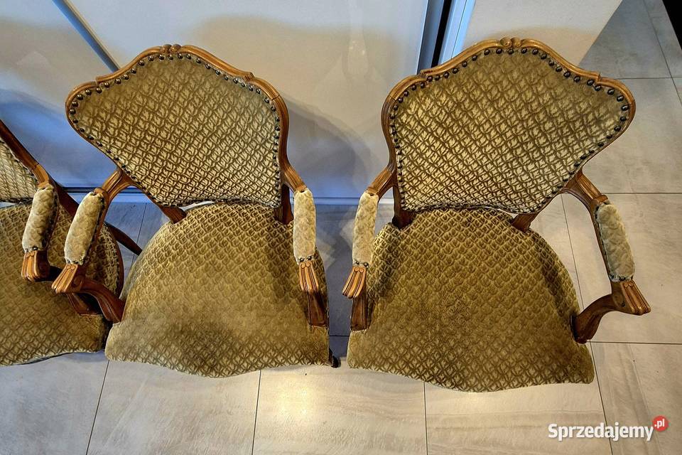 Cztery fotele w stylu Ludwikowskim Rokoko Meble Bydgoszcz