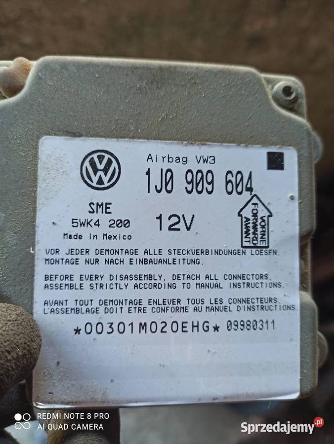 Moduł airbag VW passat B5 lubelskie Chełm