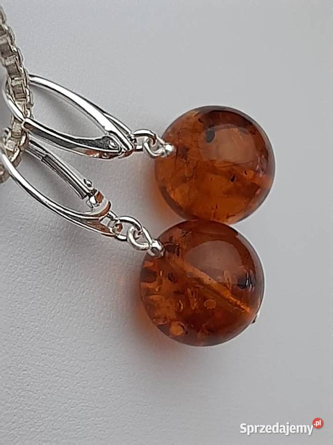 kolczyki z bursztynem kujawsko-pomorskie sprzedam
