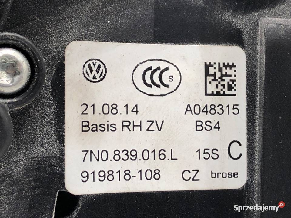 ZAMEK DRZWI PRAWY TYŁ SEAT ALHAMBRA II Minivan