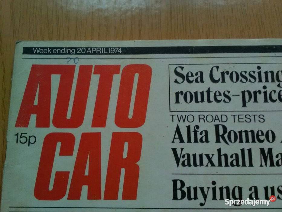 AutoCar tygodnik motoryzacyjny angielski z 1974r Dąbrowa Górnicza