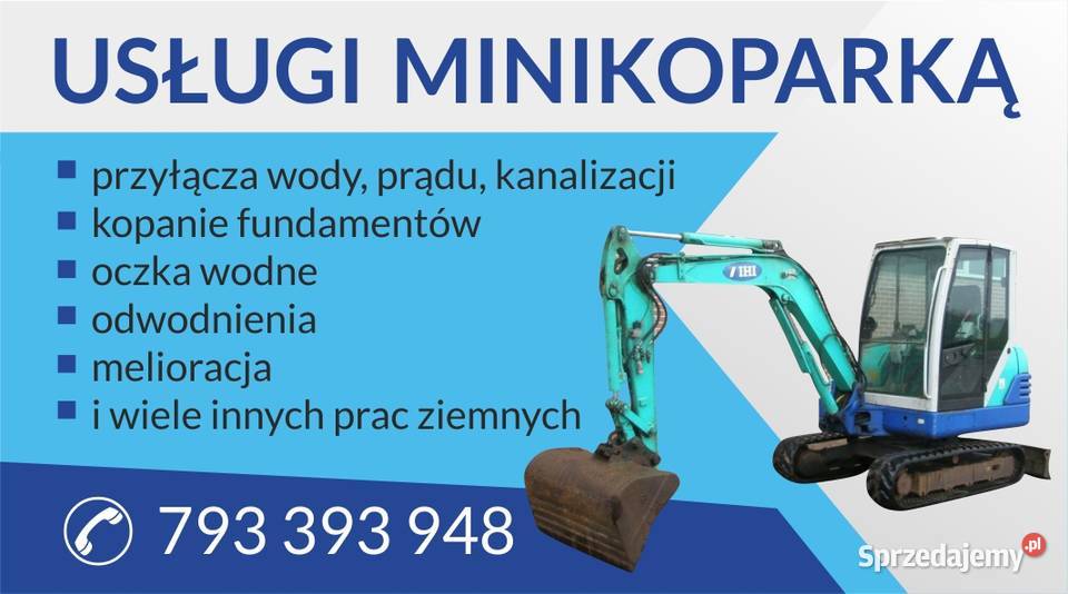 Mini koparka usługi szybko tanio i solidnie Pozostałe usługi