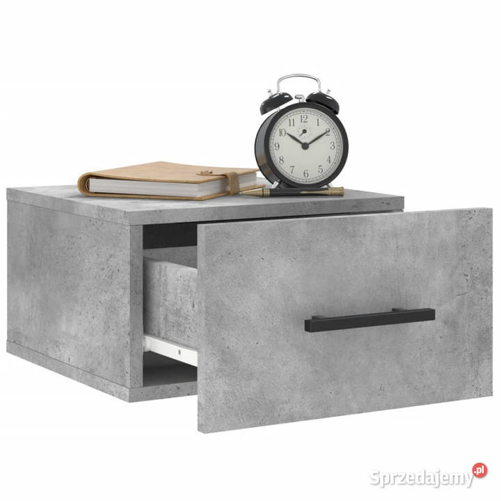 Wisząca szafka nocna szarość betonu 35x35x20 mazowieckie sprzedam