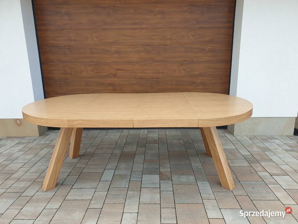 stół okrągły dębowy 100 rozkładany Krosno