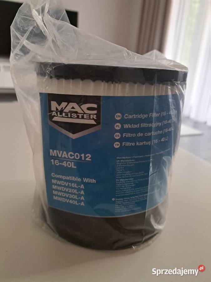 Filtr do odkurzacza MACALLISTER MVC012 1640L AGD drobne Płock