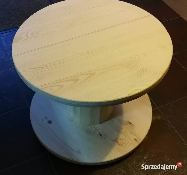 Stolik drewniany ze szpuli ława drewniana loft świętokrzyskie Radków
