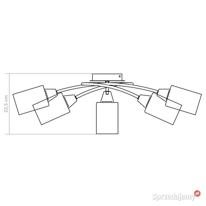 Lampa sufitowa z ceramicznymi kloszami na 5 mazowieckie