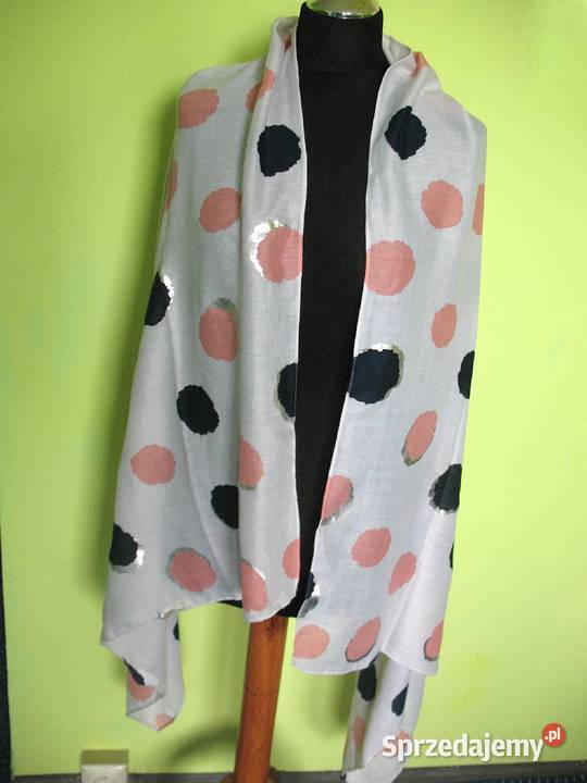Szal z wiskozy Duży Grochy 85 x 178 Siedlce sprzedam