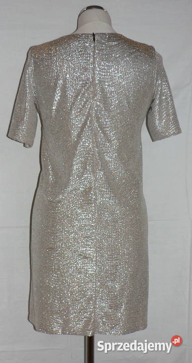 River Island srebrna metaliczna sukienka 38 łódzkie