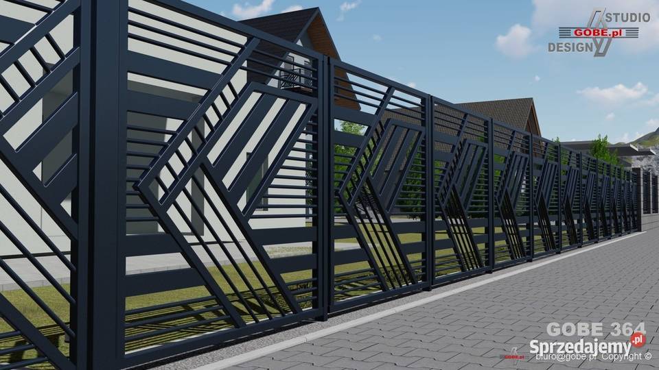 Przęsła nowoczesne ogrodzenia panelowe bramy Gliwice
