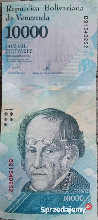 10000 Boliwarów Wenezuela 2017 r mennicze Konin