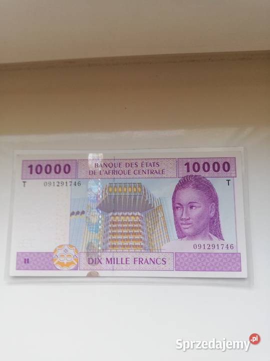 Kongo banknot kolekcjonerski 10000 franków 2002 rok