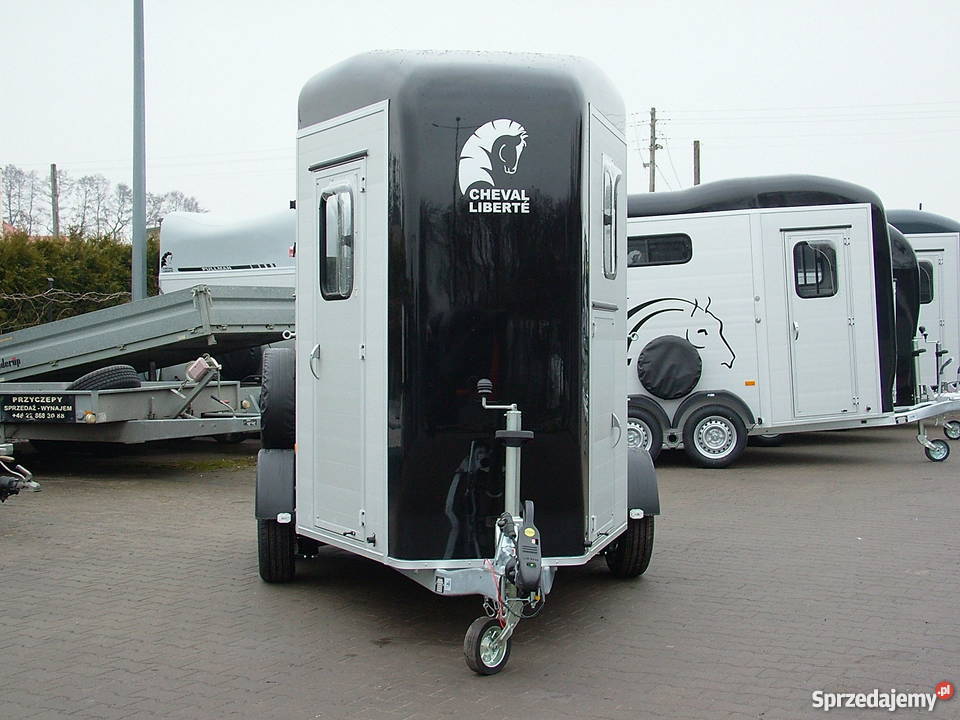 Przyczepa koni aluminiowa z siodlarnią Przyczepy