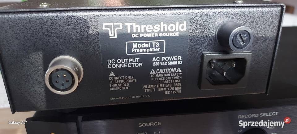 Threshold T100 klasaA XLR2X110Wpre ThresholdT3