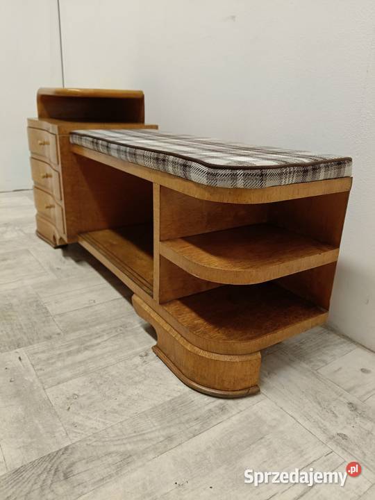 stara szafka na buty drewniana siedzisko pufa do Radomsko
