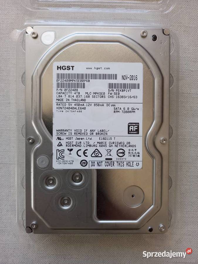 Dysk 4TB SATA 35 cala Tomaszów Lubelski sprzedam
