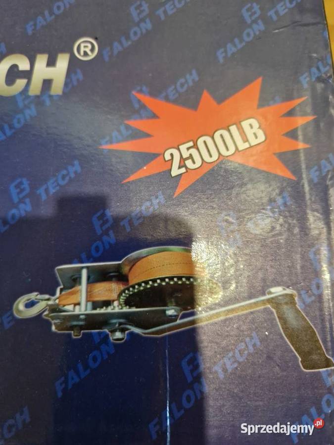 WYCIĄGARKA RĘCZNA KORBOWA PASOWA 2500Lbs 10m Wciągarki Głogowa