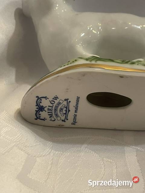 Porcelanowa figurka barana Ćmielów ręcznie małopolskie Kraków