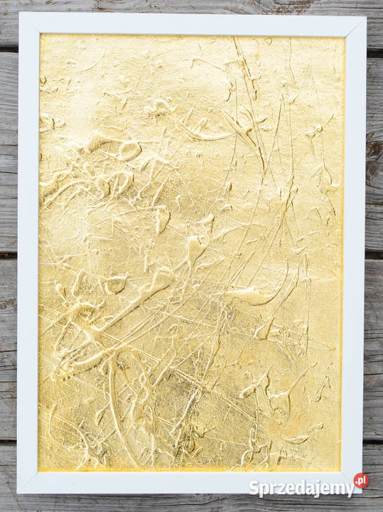 Abstrakcja złota a4 oprawiona sprzedam