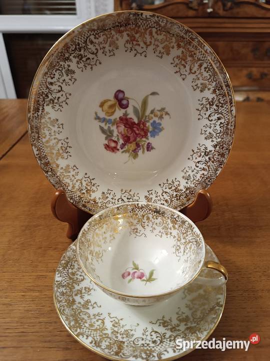Zestaw porcelanowy filiżanka z talerzykami Gorlice sprzedam