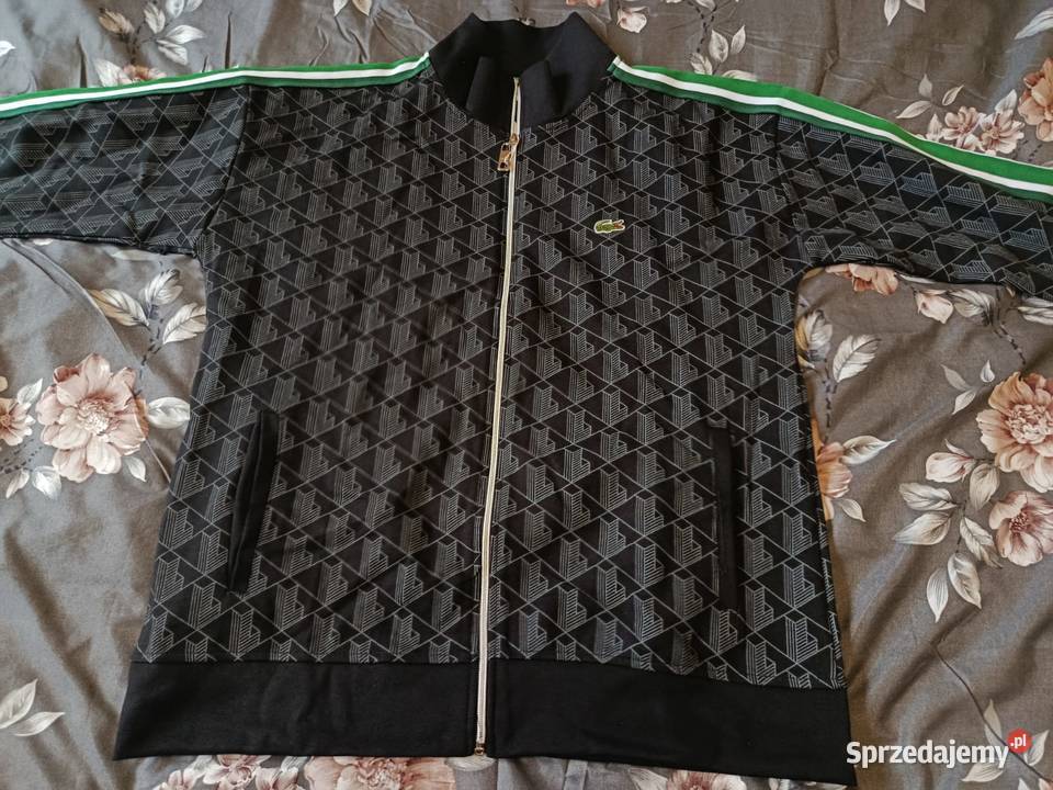 Komplet dresowy Lacoste Monogram kolor czarny podlaskie Białystok