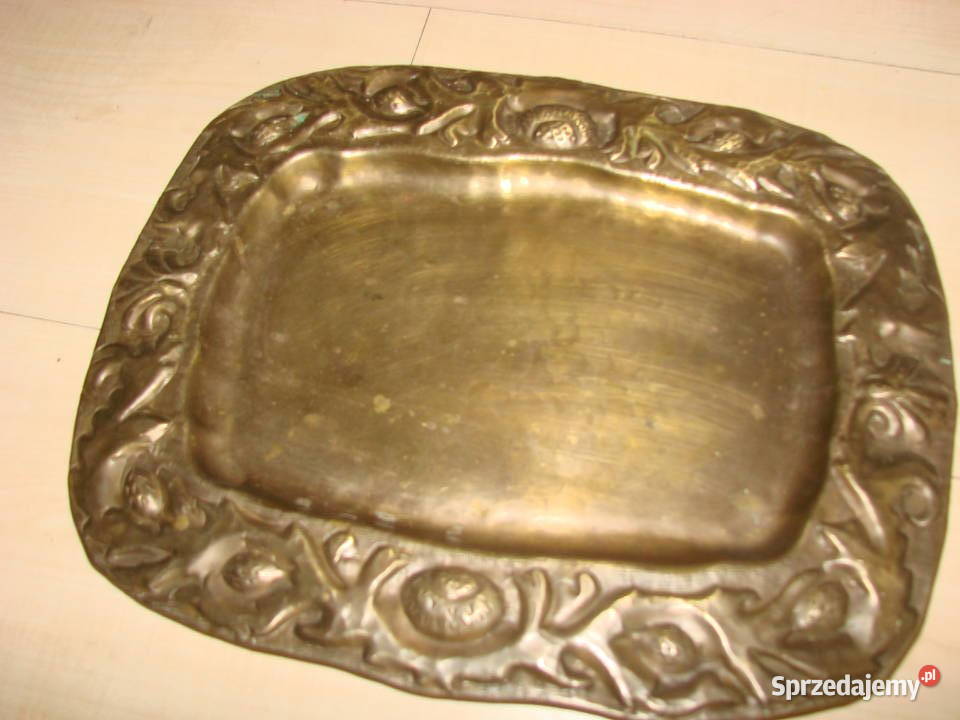stara mosiężna taca płyta Pruszcz Gdański