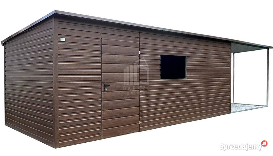 Schowek domek ogrodowy 6x3m wiata 3m drzwi otwór Domki narzędziowe Gorzów Wielkopolski