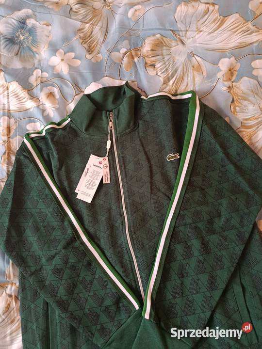 Komplet dresowy Lacoste Monogram kolor zielony podlaskie Białystok