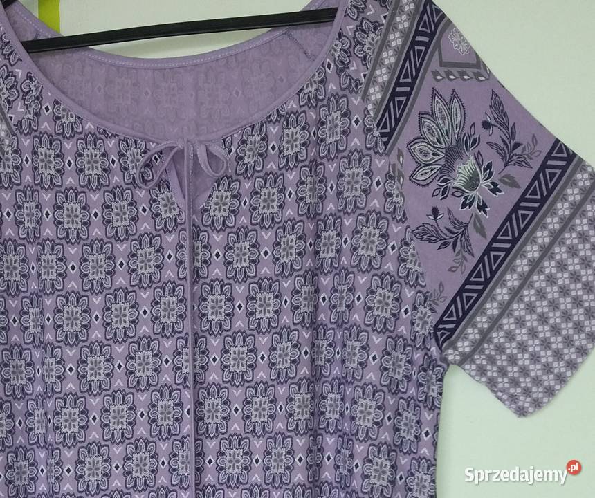 XL Włoska tunika na upały Rozmiar 50 Bluzki i koszule Gliwice sprzedam