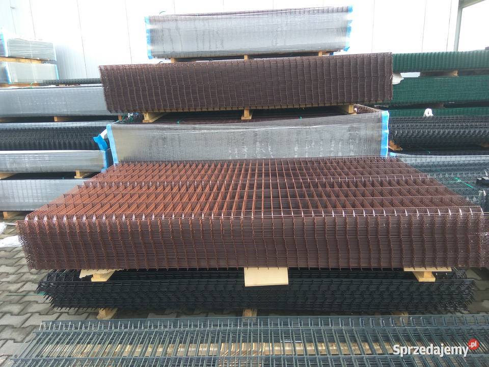 Panele ogrodzeniowe fi 40 x 123 x 3 V Brązowy podkarpackie Sokołów Małopolski